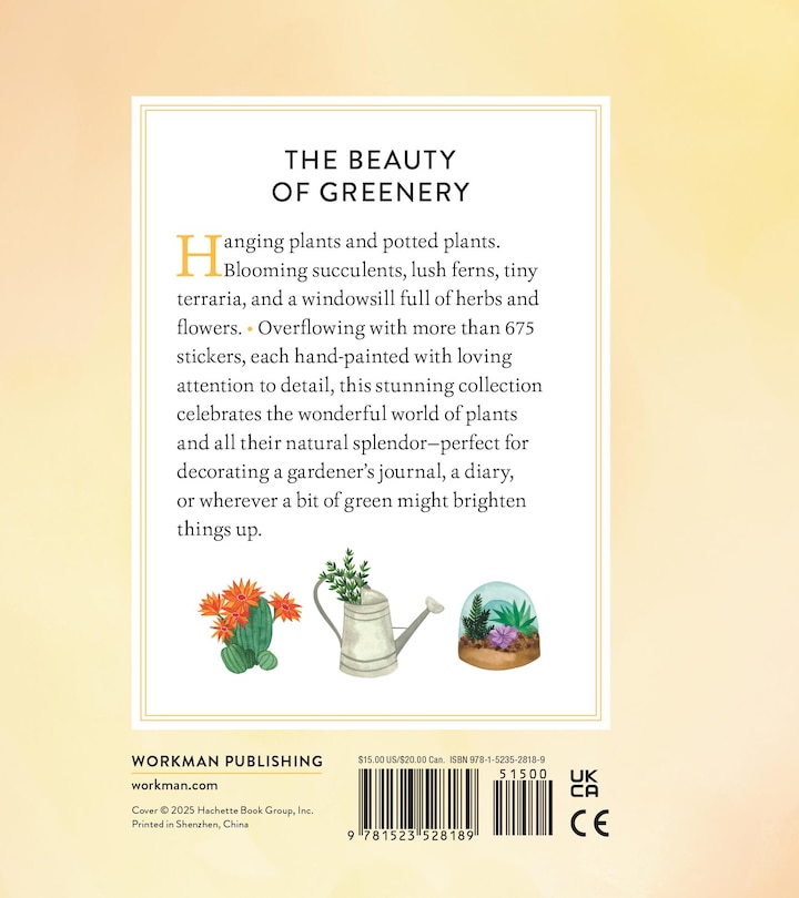 Couverture arri&egrave;re_A Plant Lover's Sticker Book