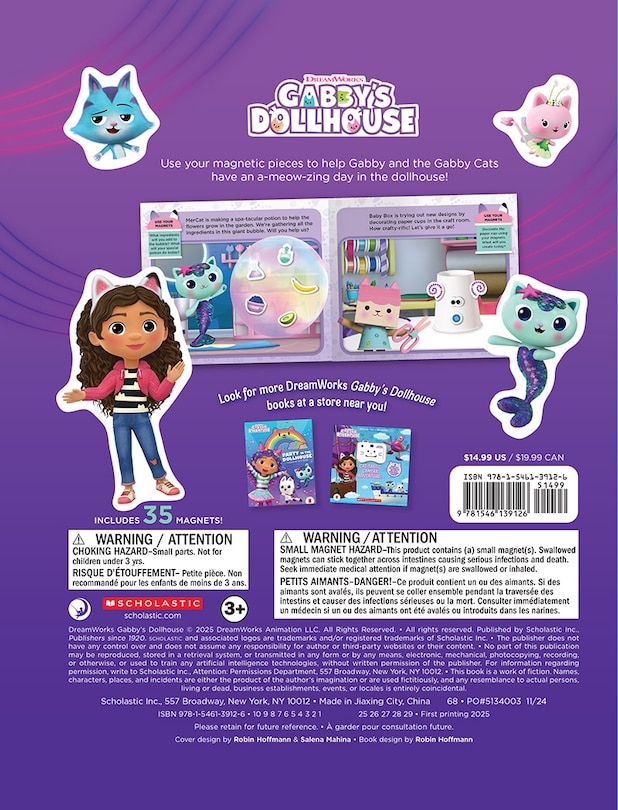 Back cover_A Purr-ific Day (Gabby's Dollhouse Magnet Book)