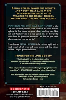 Back cover_A Risky Game (The Liars Society #2)