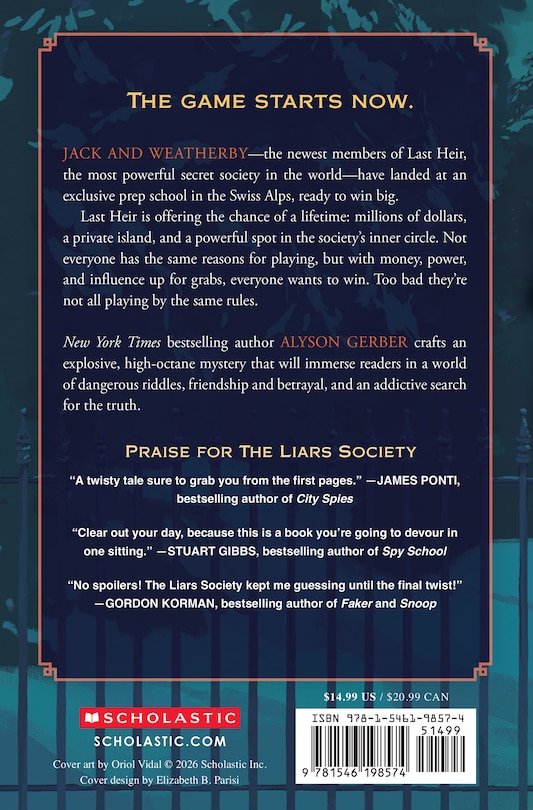 Back cover_A Secret Escape (the Liars Society #3)