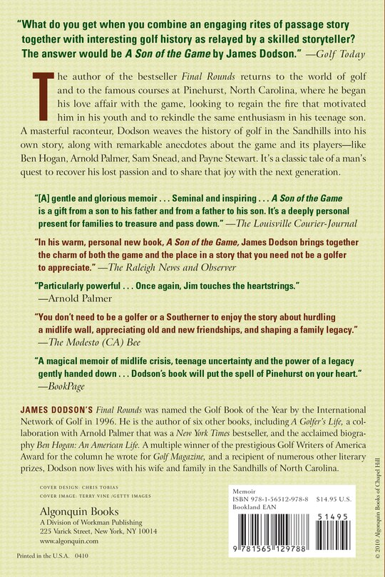 Couverture arri&egrave;re_A Son of the Game