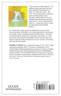 Back cover_A Survey Of Bible Doctrine
