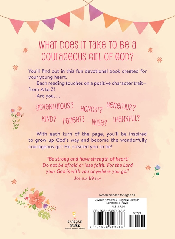 Back cover_A to Z Devotions for Courageous Girls