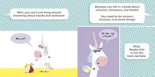 Aper&ccedil;u du contenu 4_A Unicorn, a Dinosaur, and a Shark Were Riding a Bicycle