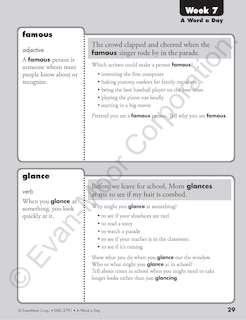Sample content 3_A Word a Day, Grade 1 Teacher Edition