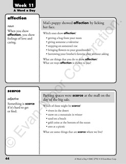 Sample content_A Word a Day, Grade 2 Teacher Edition