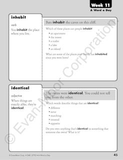 Sample content 2_A Word a Day, Grade 2 Teacher Edition