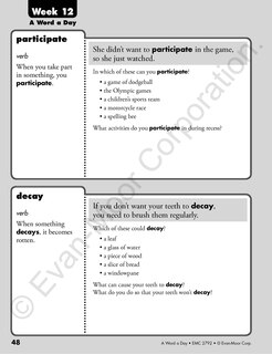 Sample content 5_A Word a Day, Grade 2 Teacher Edition