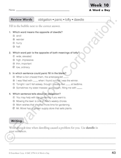 Sample content 4_A Word a Day, Grade 4 Teacher Edition