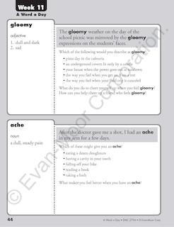 Sample content 5_A Word a Day, Grade 4 Teacher Edition