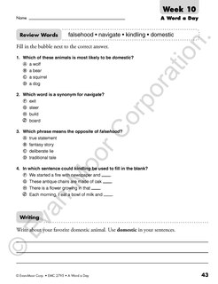 Aperçu du contenu 4_A Word a Day, Grade 5 Teacher Edition