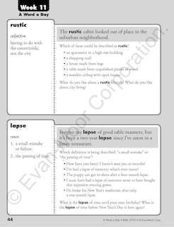 Aperçu du contenu 5_A Word a Day, Grade 5 Teacher Edition