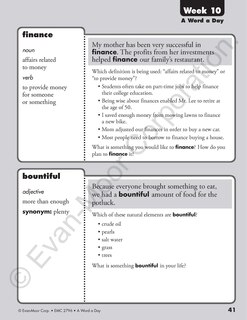 Sample content 3_A Word a Day, Grade 6 Teacher Edition