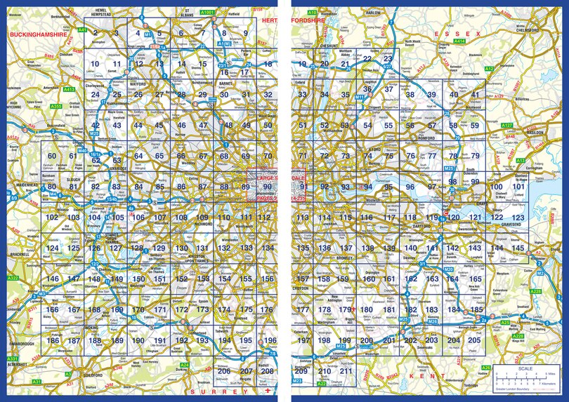 Sample content_A-Z Master Atlas of Greater London: Detailed and accurate iconic street map of London