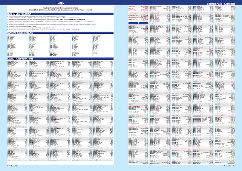 Sample content 4_A-Z Master Atlas of Greater London: Detailed and accurate iconic street map of London