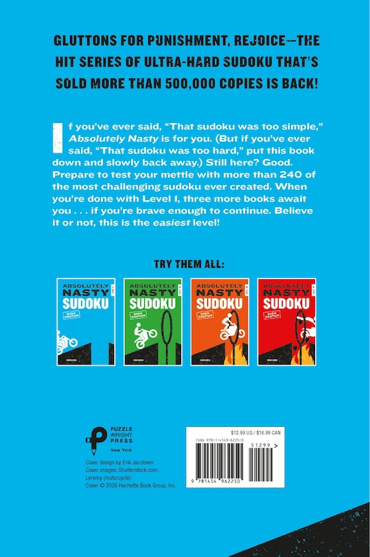 Back cover_Absolutely Nasty Sudoku: Even Nastier - Level 1