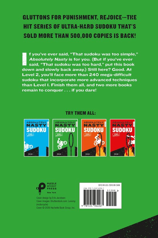 Back cover_Absolutely Nasty Sudoku: Even Nastier - Level 2