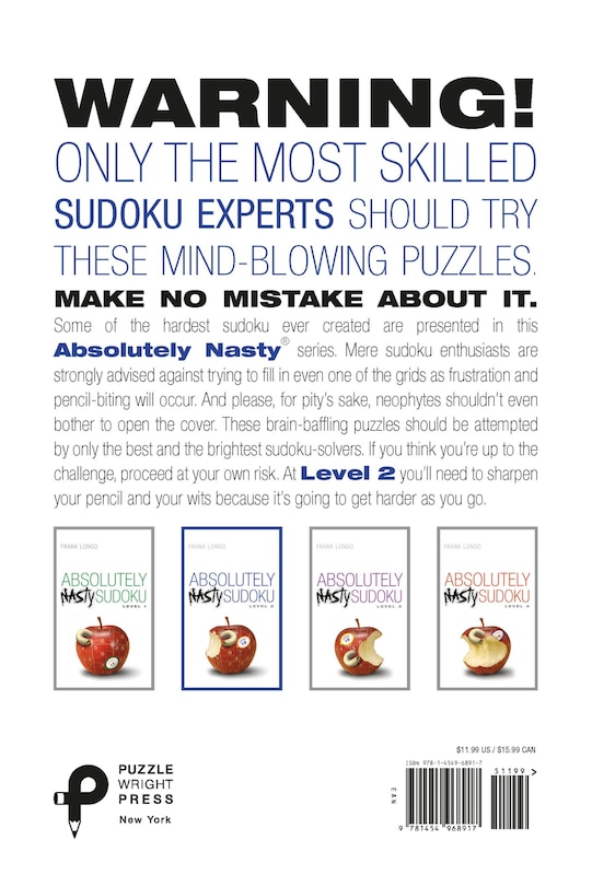 Back cover_Absolutely Nasty&reg; Sudoku Level 2