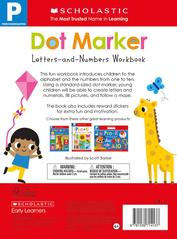 Back cover_Activity Workbook Dot Marker: Letters and Numbers Workbook