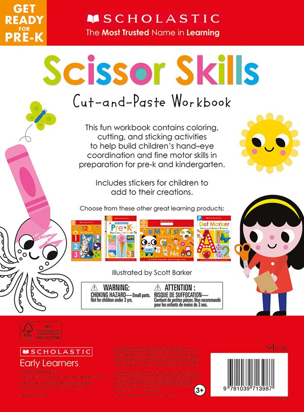 Couverture arrière_Activity Workbook Scissor Skills: Cut-and-Paste Workbook