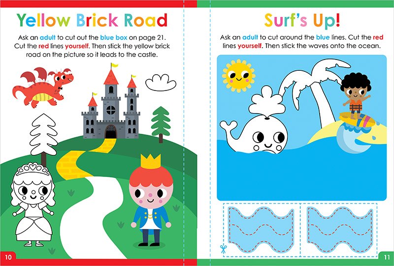 Aperçu du contenu 2_Activity Workbook Scissor Skills: Cut-and-Paste Workbook