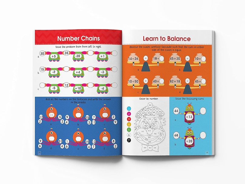 Aper&ccedil;u du contenu_Addition and Subtraction Activity Book For Children - 80+ Activities Inside