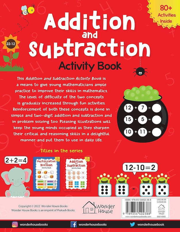 Aper&ccedil;u du contenu 5_Addition and Subtraction Activity Book For Children - 80+ Activities Inside