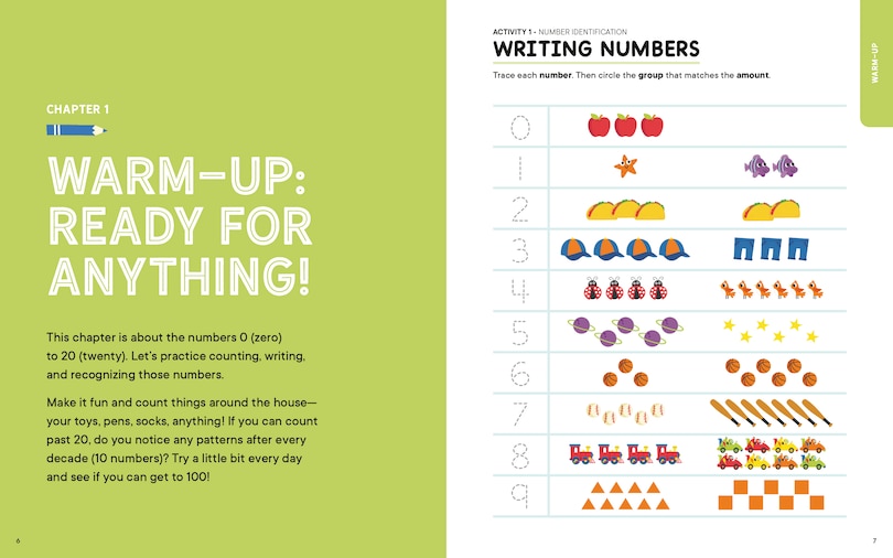 Aperçu du contenu_Addition and Subtraction Kindergarten Math Workbook