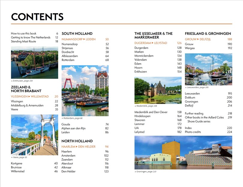 Table of contents_Adlard Coles Shore Guide: The Netherlands
