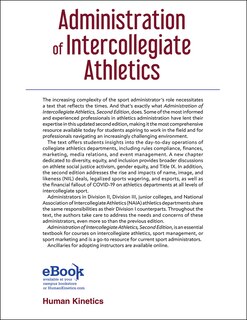 Couverture arri&egrave;re_Administration of Intercollegiate Athletics