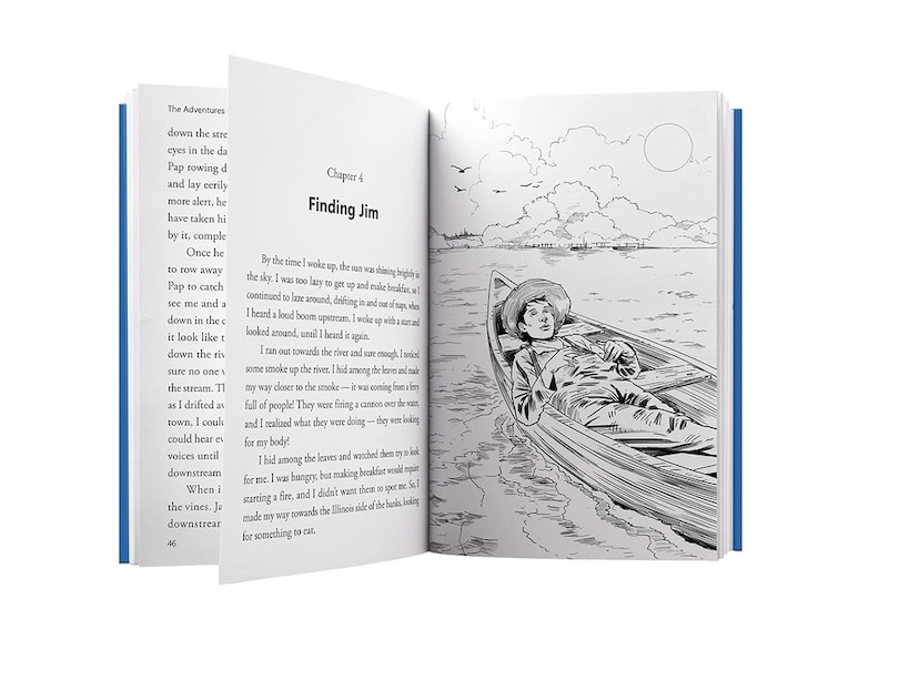 Sample content_Adventures of Huckleberry Finn : Illustrated Abridged Children Classic English Novel with Review, The