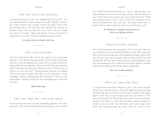 Aperçu du contenu_Aesop’s Fables (Special Edition)