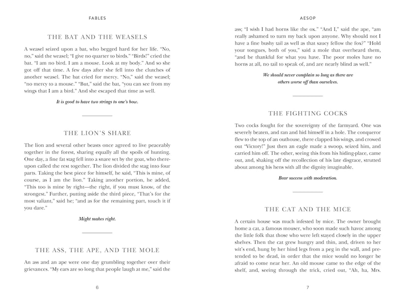 Aperçu du contenu_Aesop’s Fables (Special Edition)