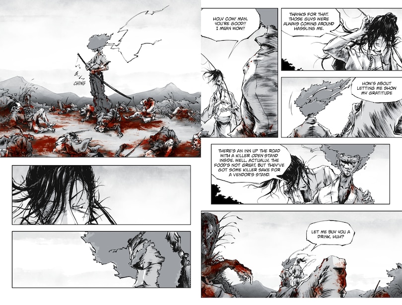 Sample content 2_Afro Samurai Vol.1-2 Slipcase Set