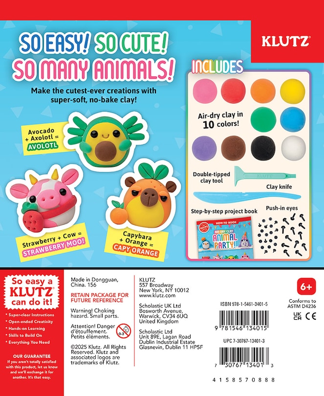 Back cover_Air-Dry Clay Animal Party!