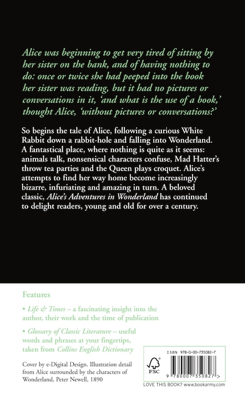 Couverture arri&egrave;re_Alice&rsquo;s Adventures in Wonderland