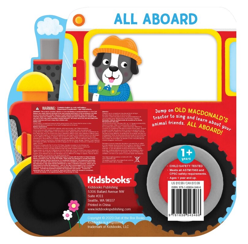 Back cover_All Aboard! Old MacDonald had a Farm (1-Button Sound Book)