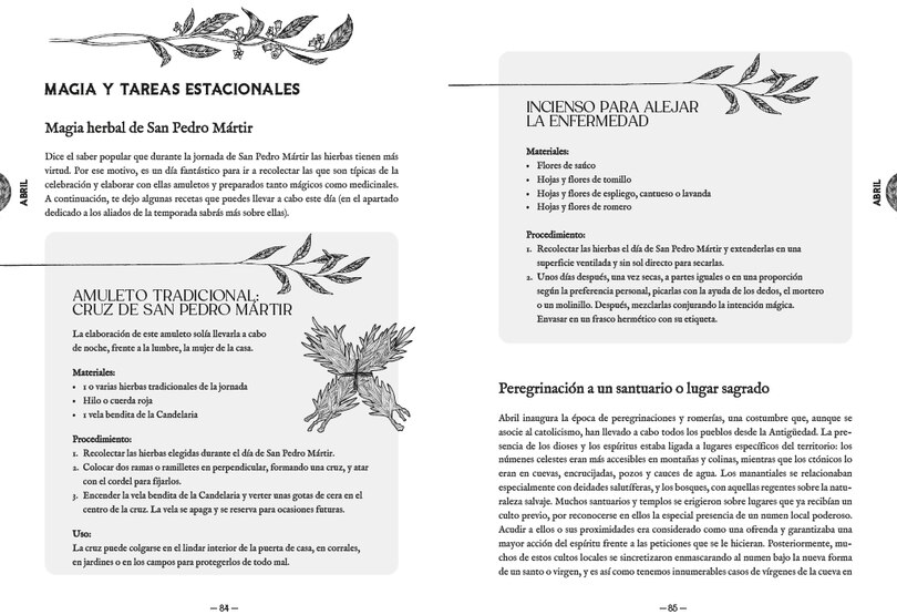 Sample content 2_Almanaque de la bruja tradicional: Rituales, magia y folklore a lo largo del año  / Traditional Witch's Almanac: Rituals, magic and folklore throughout the yea