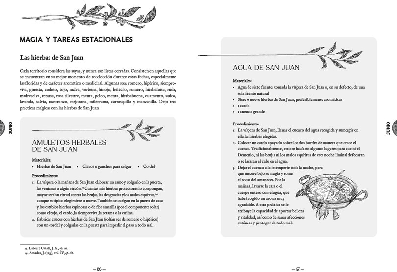 Sample content 3_Almanaque de la bruja tradicional: Rituales, magia y folklore a lo largo del año  / Traditional Witch's Almanac: Rituals, magic and folklore throughout the yea