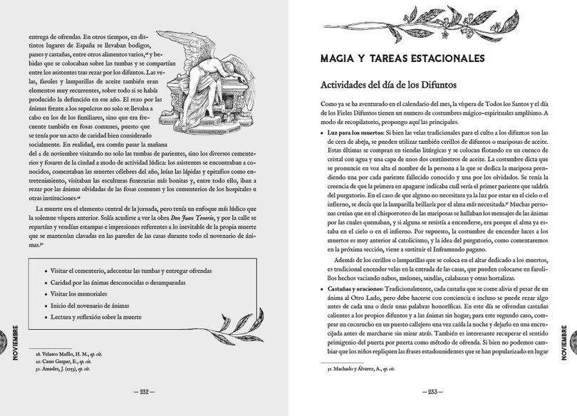 Sample content 5_Almanaque de la bruja tradicional: Rituales, magia y folklore a lo largo del año  / Traditional Witch's Almanac: Rituals, magic and folklore throughout the yea