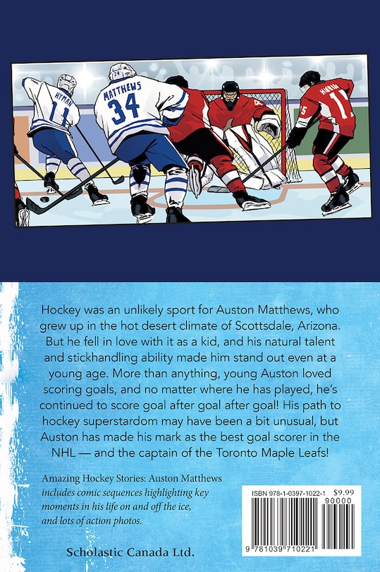 Back cover_Amazing Hockey Stories: Auston Matthews