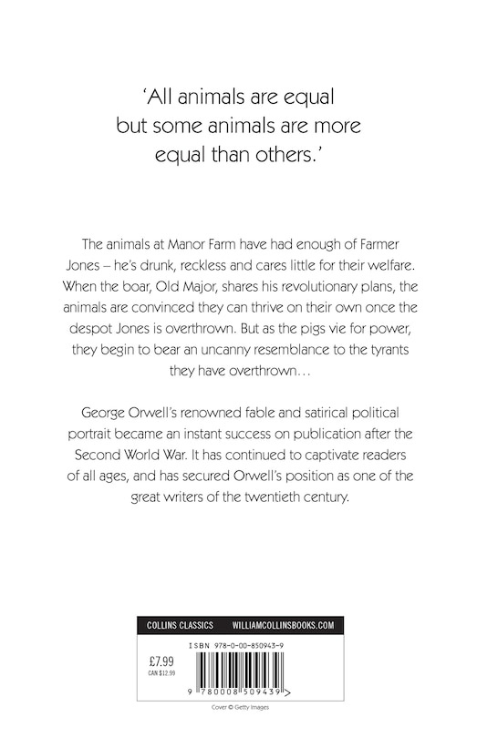 Couverture arri&egrave;re_Animal Farm