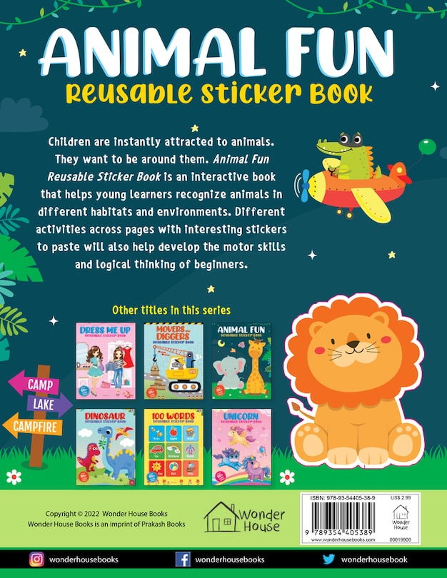 Aper&ccedil;u du contenu 5_Animal Fun Reusable Sticker Book For Children
