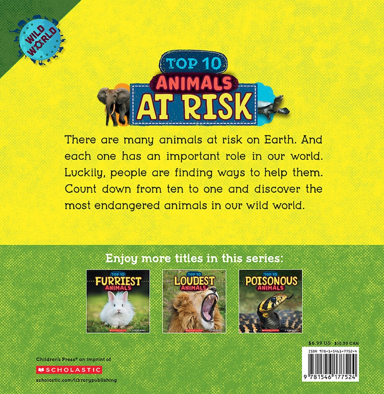 Couverture arrière_Animals at Risk (Wild World: Top 10)