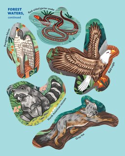 Aperçu du contenu_Animals of the Forest Sticker Poster