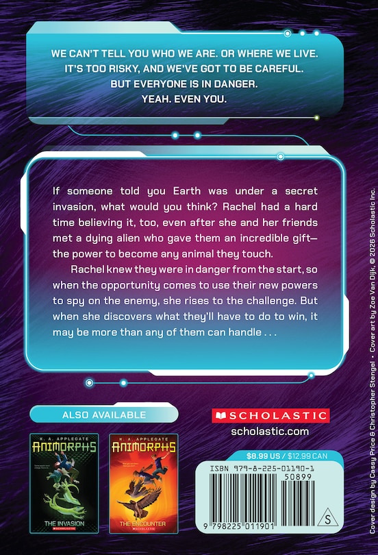 Back cover_Animorphs #2: The Visitor