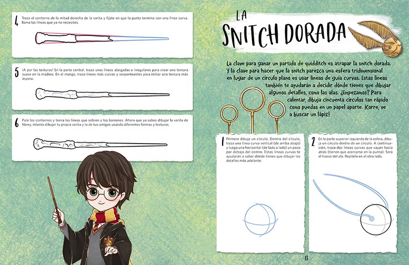 Aperçu du contenu 2_Aprende a dibujar con Harry Potter (El libro oficial). Inspirado en las películas / The Official Harry Potter How-to-Draw