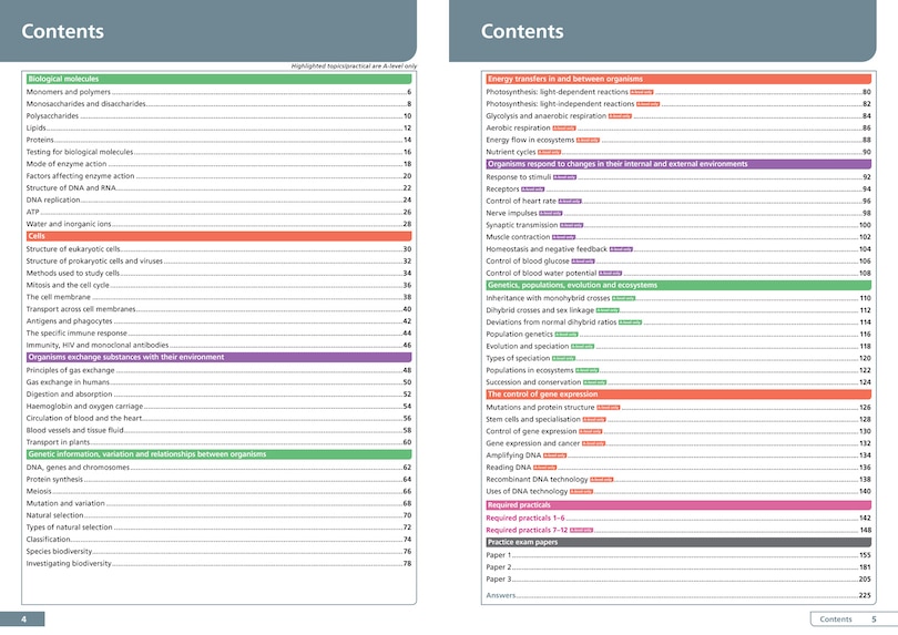 Sample content_AQA A-level Biology Organise and Retrieve Your Knowledge