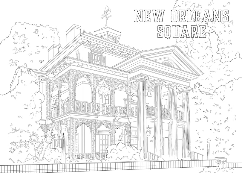 Sample content_Art of Coloring: The Haunted Mansion