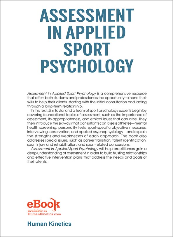 Couverture arri&egrave;re_Assessment in Applied Sport Psychology